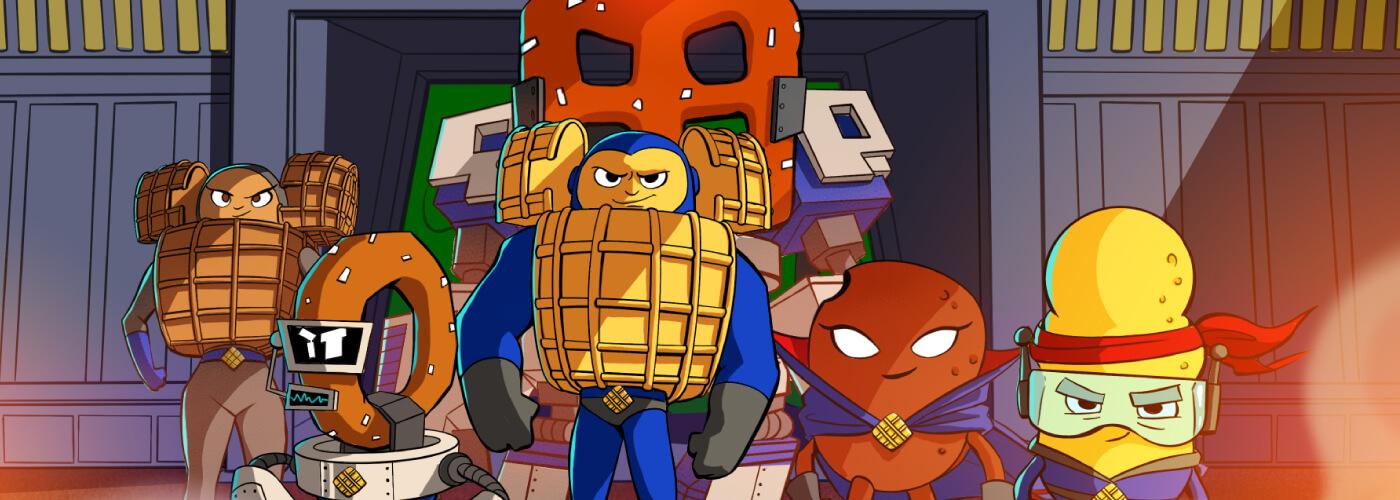 Chex Mix Squadron cartoon characters