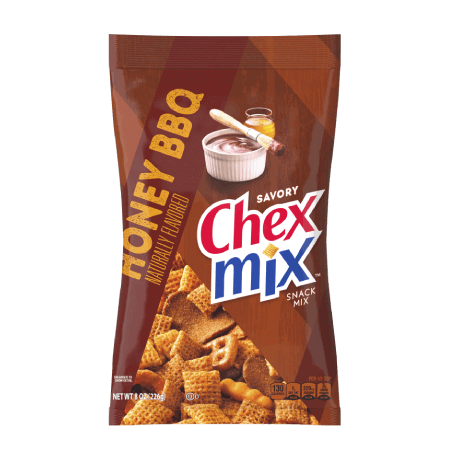 Chex Mix Savory in Honey BBQ flavor, front of pack