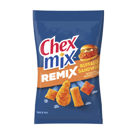 Chex Mix Remix in Buffalo Sandwich flavor, front of pack