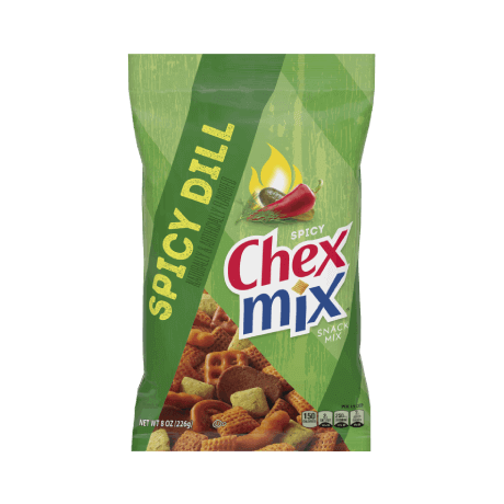 Chex Mix Spicy Dill flavor, front of pack