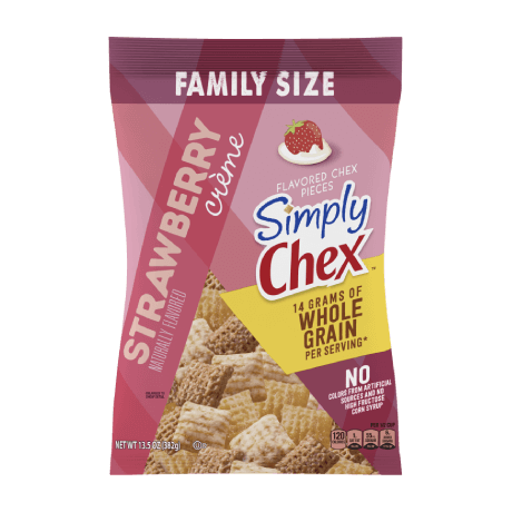 Chex Mix in Strawberry Family Size flavor, front of pack